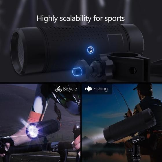  the lowest price Bluetooth speaker wireless multifunction holder bicycle for light cycling outdoor disaster camp android/ip ZCL521