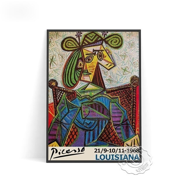 Pablo Picasso パブロ・ピカソ 展示会ポスター ビンテージポスター モダンアート アートポスター インテリア ポートレートDJ627_画像1