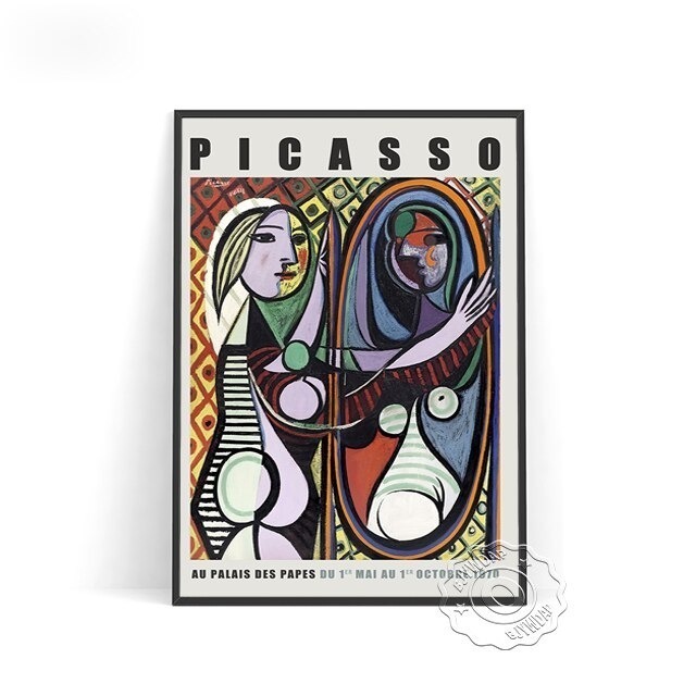 Pablo Picasso パブロ・ピカソ 展示会ポスター ビンテージポスター モダンアート アートポスター インテリア ポートレートDJ627_画像4