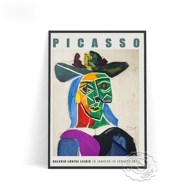 Pablo Picasso パブロ・ピカソ 展示会ポスター ビンテージポスター モダンアート アートポスター インテリア ポートレートDJ627_画像5