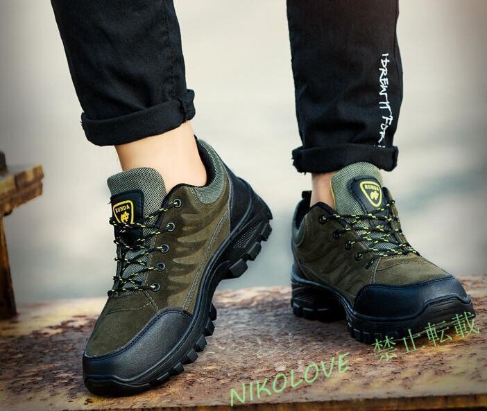 [ outdoor optimum ] trekking climbing shoes sneakers men's shoes . slide camp gray 24.5cm new goods AB313