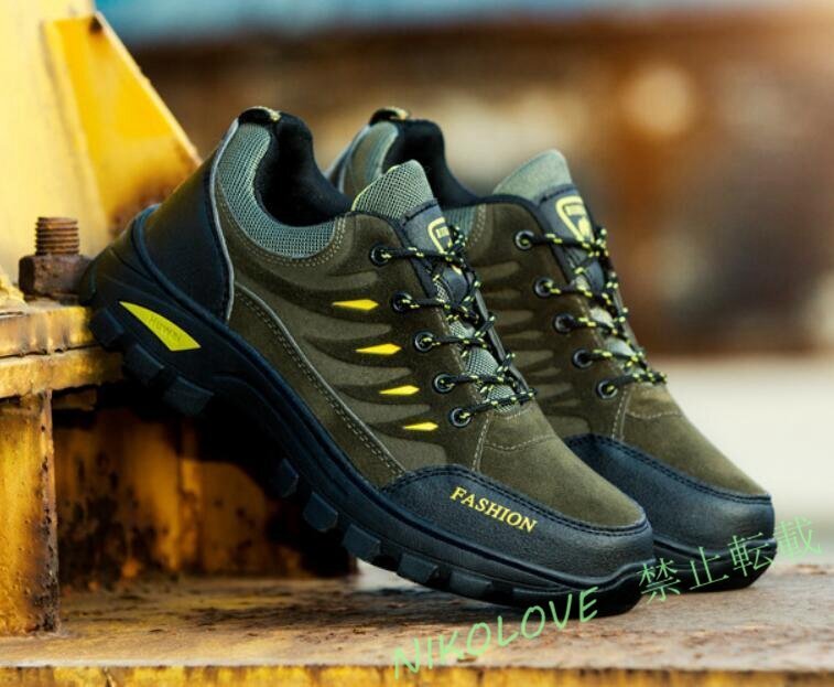 [ outdoor optimum ] trekking climbing shoes sneakers men's shoes . slide camp gray 24.5cm new goods AB313