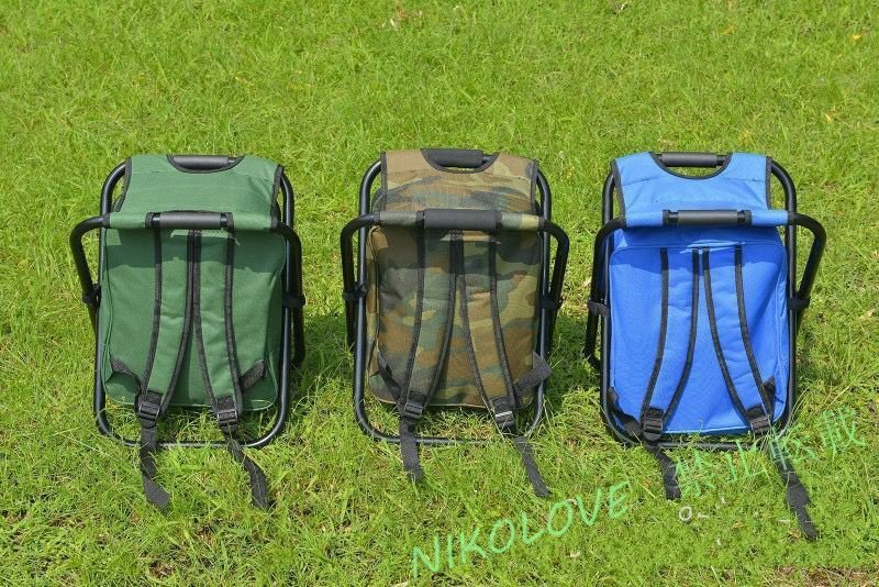  rucksack chair folding chair rucksack keep cool bag heat insulation outdoor line row motion . camp barbecue green new goods AB168