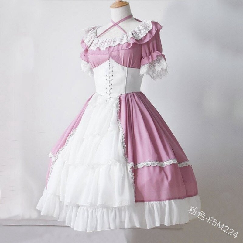  Gothic and Lolita голубой Vintage платье средний . готический платье One-piece ga- Lee Лолита HD085