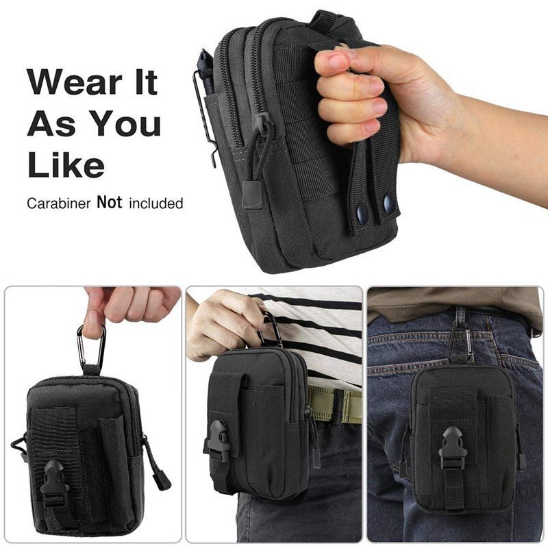  purse storage hip belt black compact . convenience belt bag men's fashion case smartphone body bag bag pouch HE917