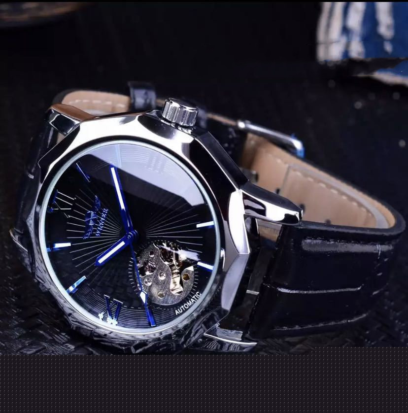 LDL910# 腕時計 メンズ WINNER 高級海外ブランド ルミナス 機械式 ステンレス ビジネス_画像3