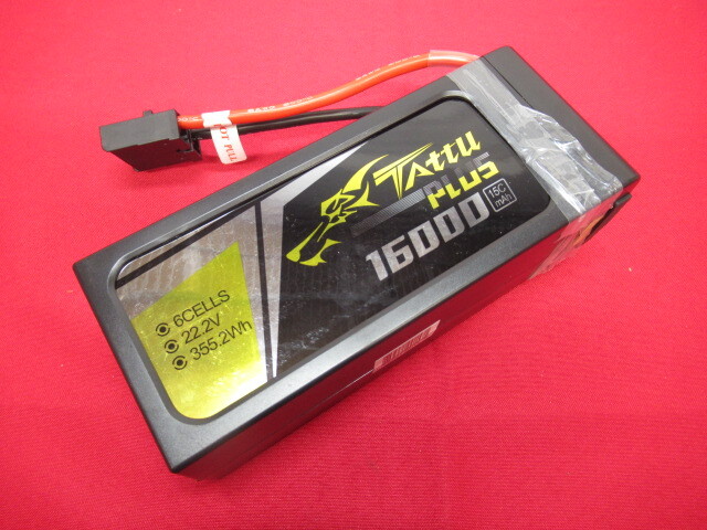 ★新品 TATTU 6CELLS 16000mAh 15C 22.2V 355.2Wh 大型リポバッテリー XT90S端子 農業用散布ドローン用 バッテリー 管理6Y0305M