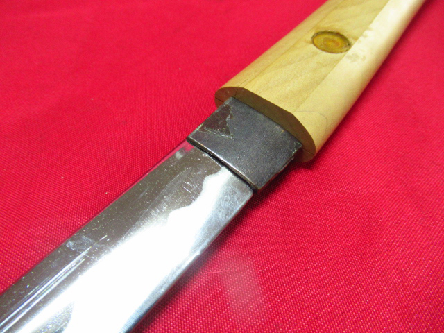 模造刀 日本刀 居合刀 木鞘 全長約97.5cm 刃渡り約73.5cm 重量約776g 管理6k0307☆B-D02長物の画像5