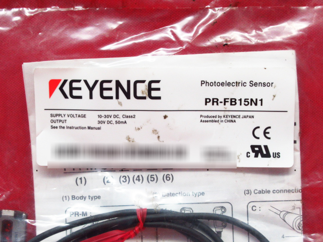 未開封品 KEYENCE キーエンス PR-FB15N1 フラット BGS反射型 ケーブルタイプ 15mm 管理6B0312A-YP_画像2