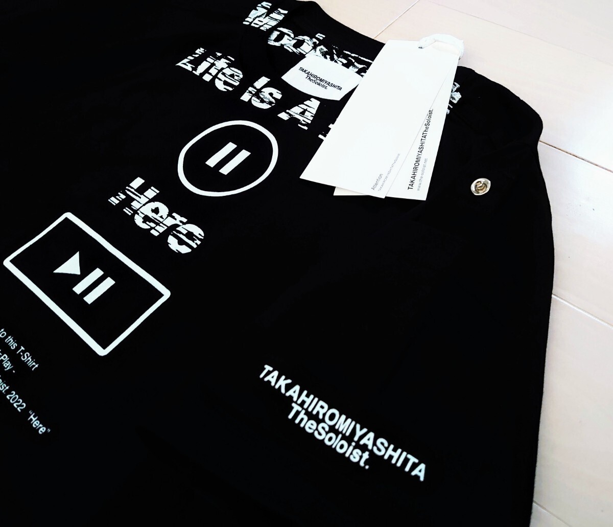 新品タグ付★TAKAHIROMIYASHITA TheSoloist. cigarette pocket s/s tee【 Here 】 タカヒロミヤシタ ザソロイスト Tシャツ 48 50 国内正規_画像3