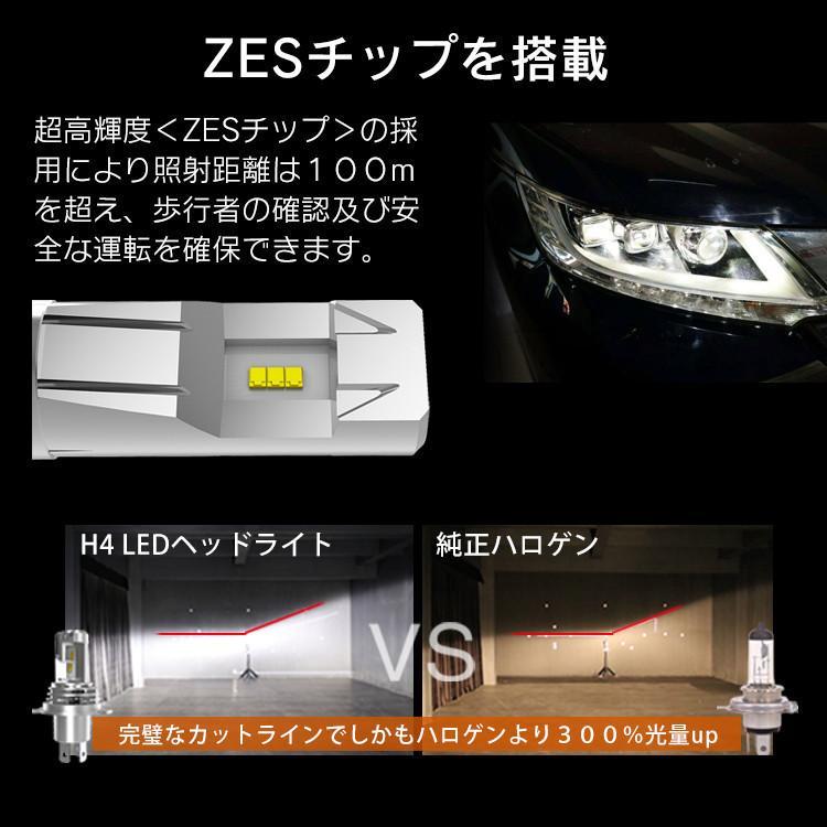 H4 Hi.Low切替式 LEDライト PHILIPS ZESⅡチップ 12000LM 6000Kハロゲン真似する 2個セット 取付簡単 大光量の画像5