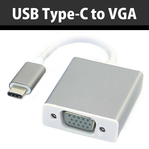 【E0049】USB-C ポートを VGA ポートに変換　USB 3.1 Type-C から PC モニターに映像を出力_画像1