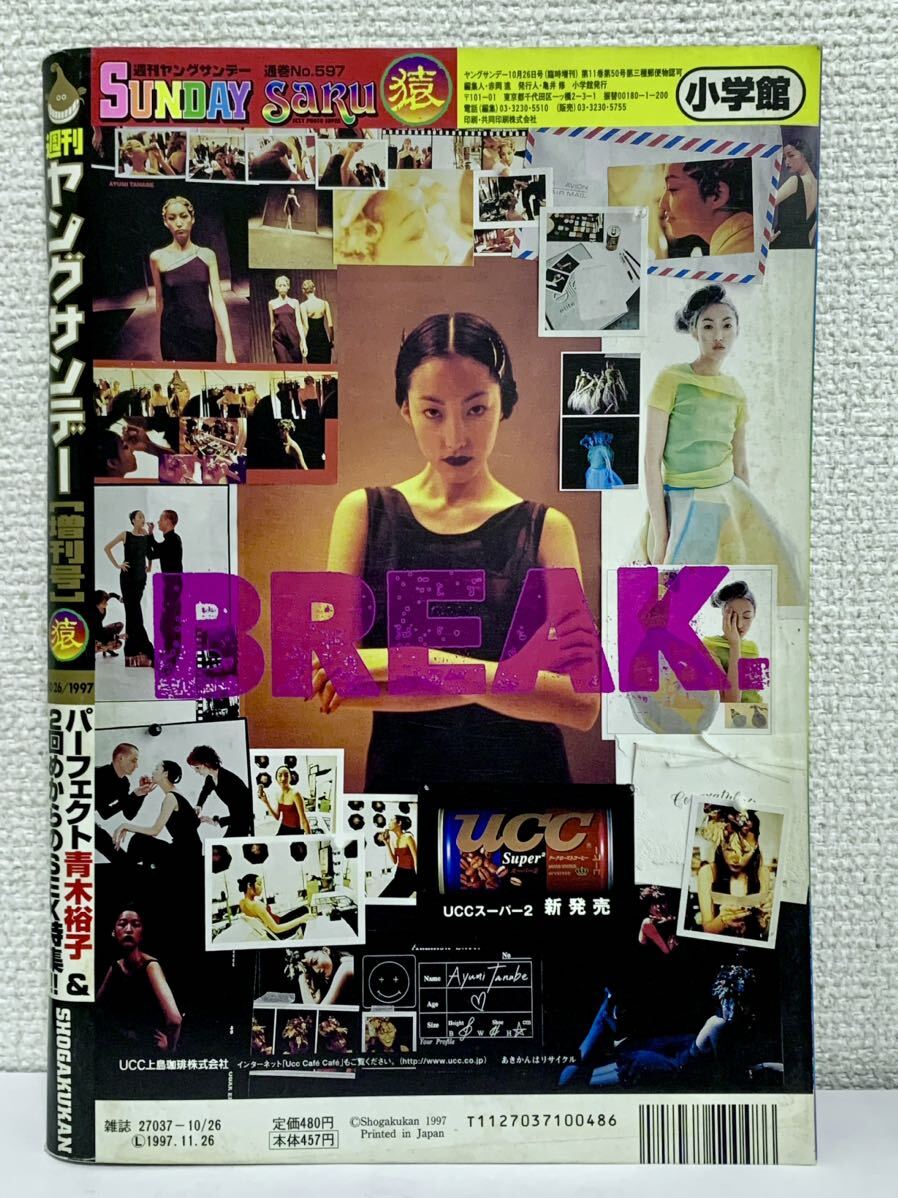 「週刊ヤングサンデー増刊号猿」1997年10月26日号／表紙：青木裕子【送料無料】大原かおり/仲間由紀恵 他【小学館】YOUNG SUNDAY Saru_画像2