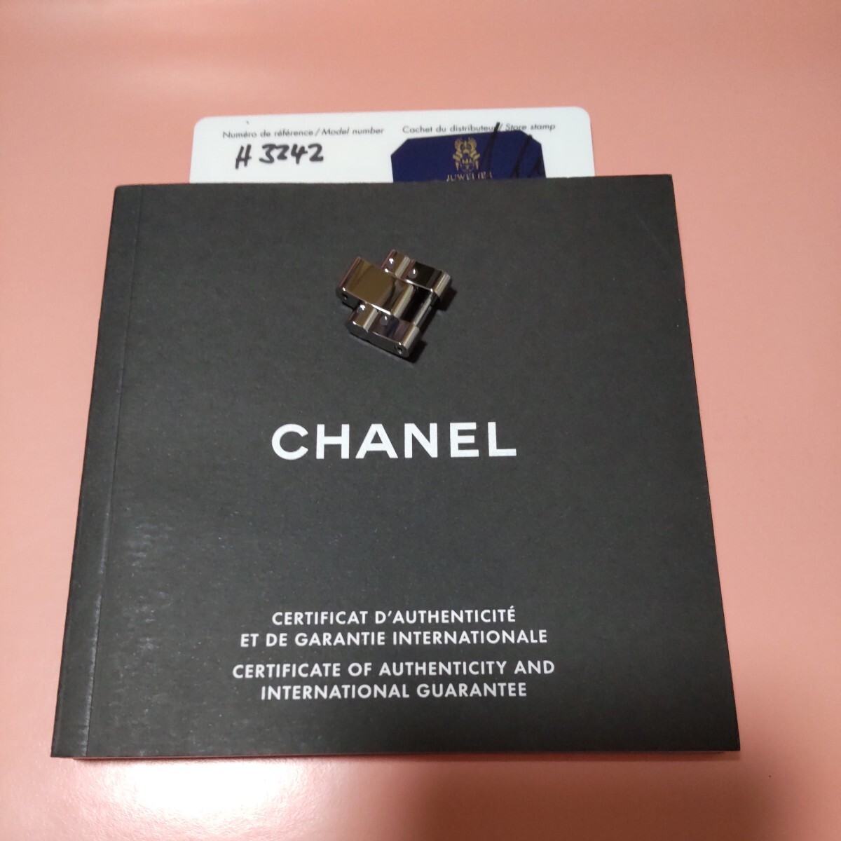 CHANEL J12 ブレスレット 調整 延長 クロマティック ベルト 1.5 コマ クローム色 シャネル 純正品 幅 17mm 正規品 未使用 メンズ 付属品 01_画像4