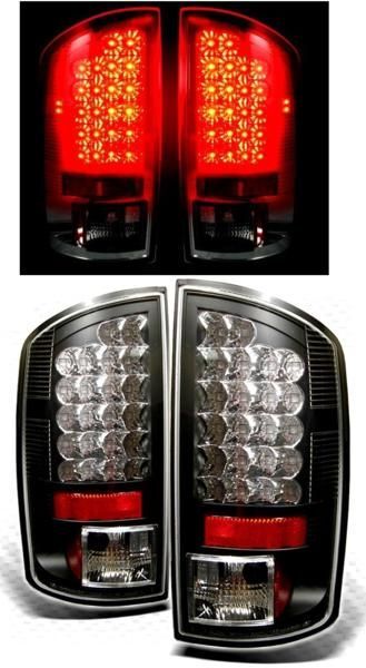 特注日本光軸 ダッジ ラム 02y- インナー ブラック LED イカリング ヘッドライト テールランプ 左右 ライト テール ライト 送料無料_画像3