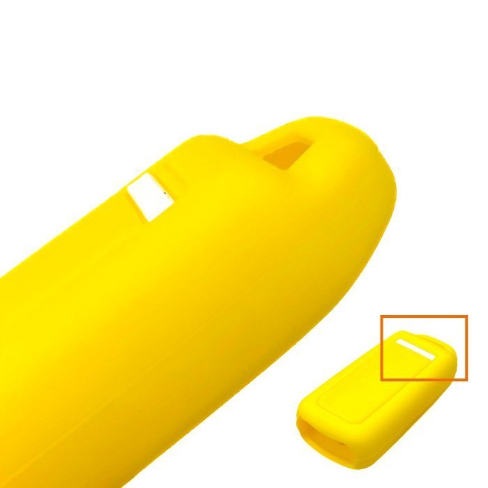 送込 ホンダ N-WGN Custom JH1/JH2 シリコン製 キー カバー 黄 2ボタン スマートキー キーレス キーフリー インテリジェントキー 車 定形外の画像7