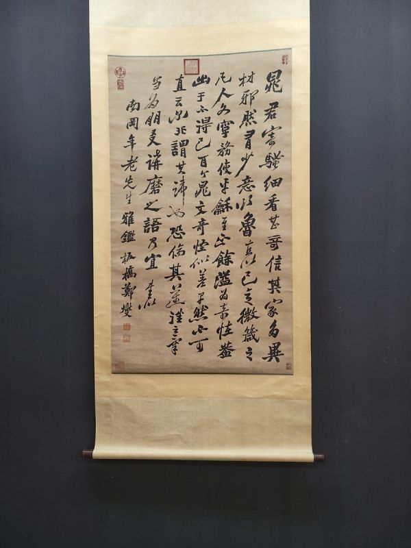 古びた蔵 中国書画 清代書家『鄭板橋 書法立軸 肉筆紙本』真作 掛け軸 書画立軸 巻き物 古美術_画像2