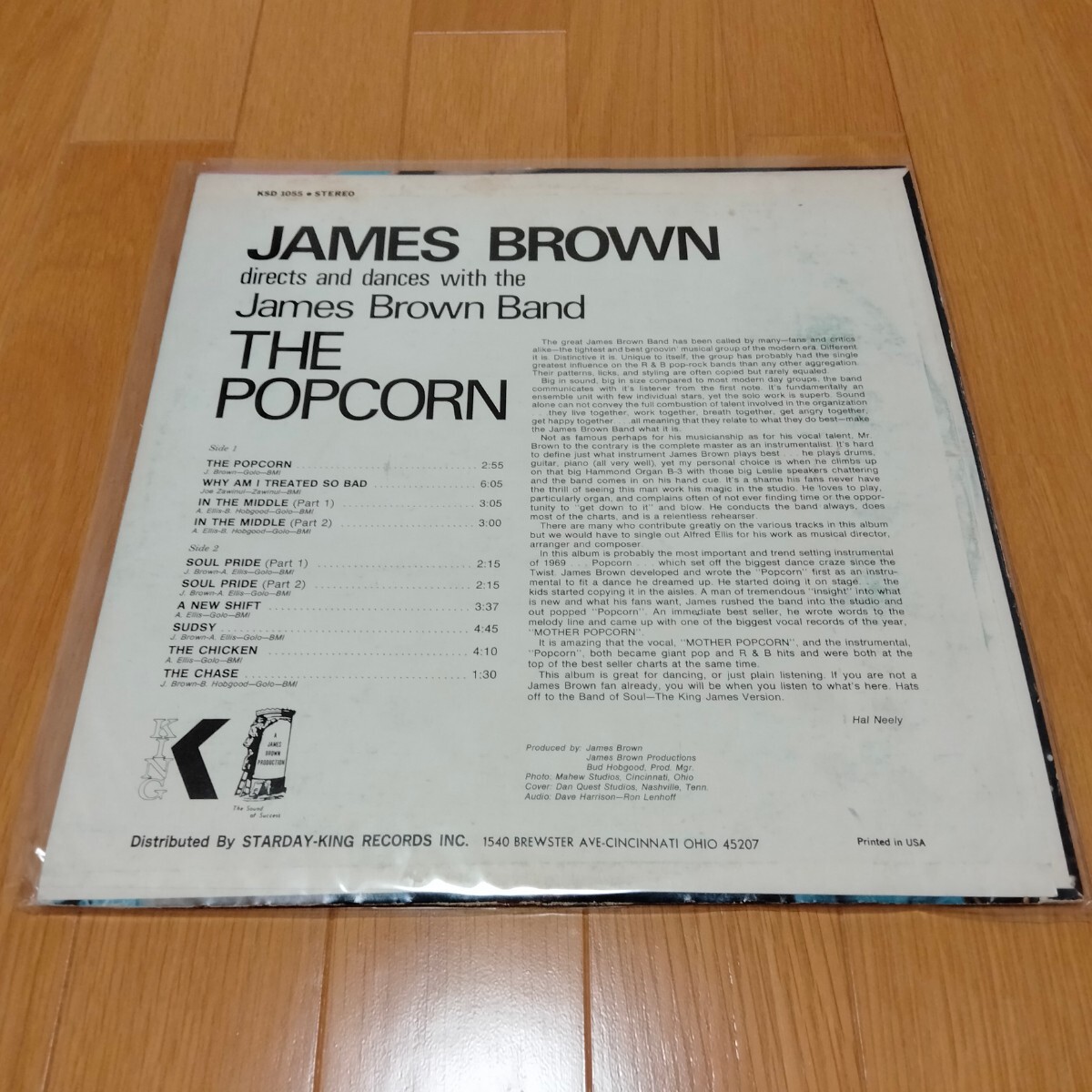 JAMES BROWN the popcorn ＬＰ レコード　オリジナル盤_画像2