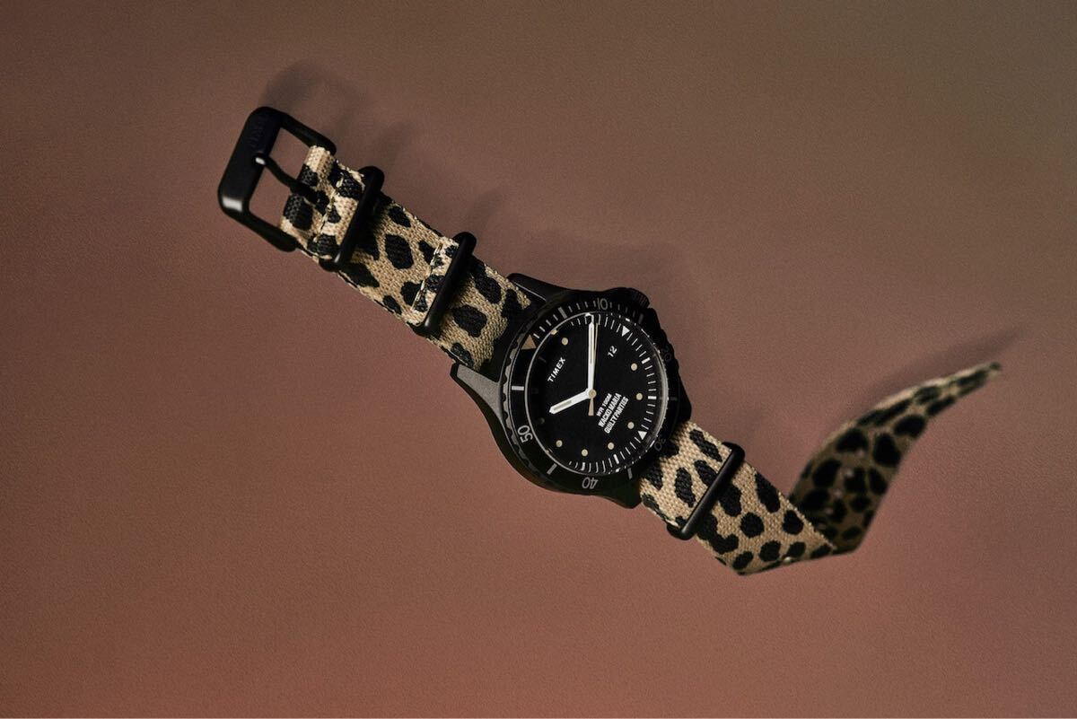 新品未使用 TIMEX x WACO MARIA x END. TWG062400 Navi 38 レオパード柄バンド クオーツ ウォッチ 腕時計