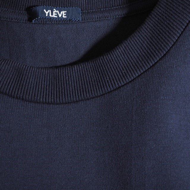 M7800f63　▼YLEVE イレーヴ ドゥーズィエムクラス 購入▼　COTTON HALF SLEEVE コットン ロングワンピース ネイビー 紺 春夏_画像4