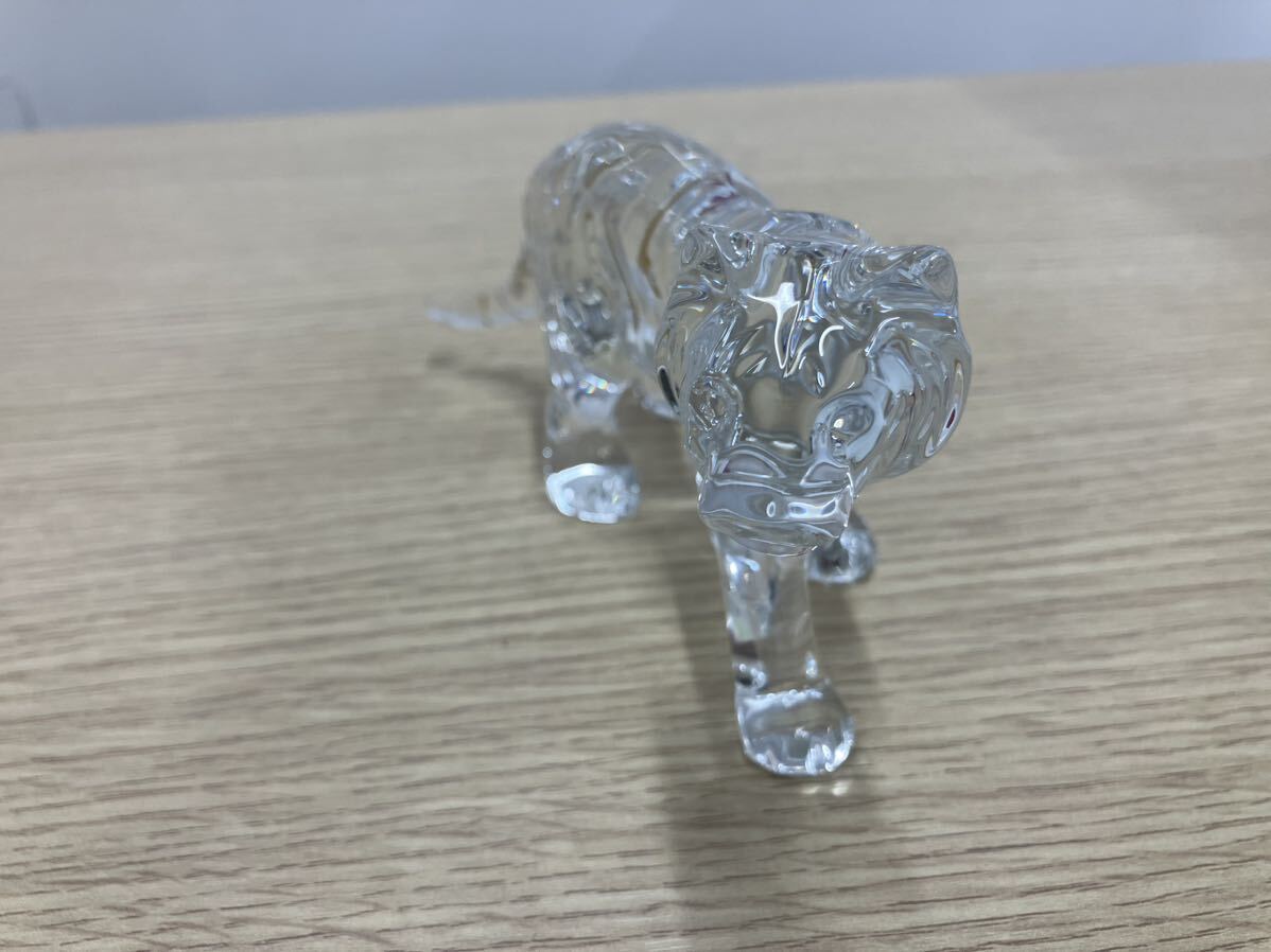 【美品】 Baccarat バカラ 虎 寅 十二干支 クリスタルガラス 箱有 置物 オブジェ インテリア　高さ:約8cm_画像5