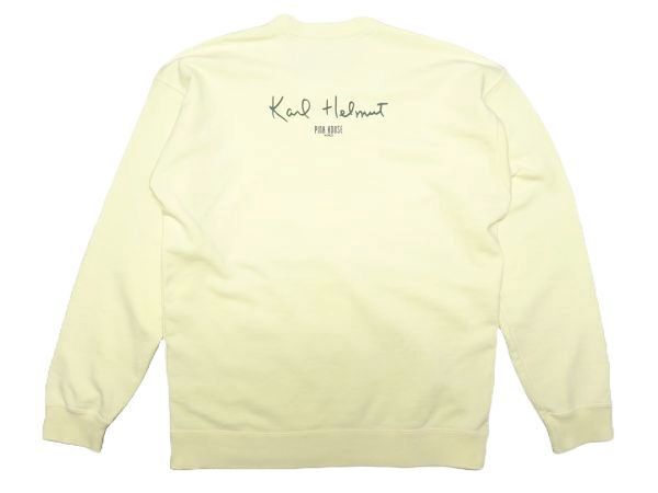 ★カールヘルム★ロゴ入りトレーナーM/アイボリースウェットシャツKarl Helmutピンクハウスワールドメンズカネコイサオ_画像2