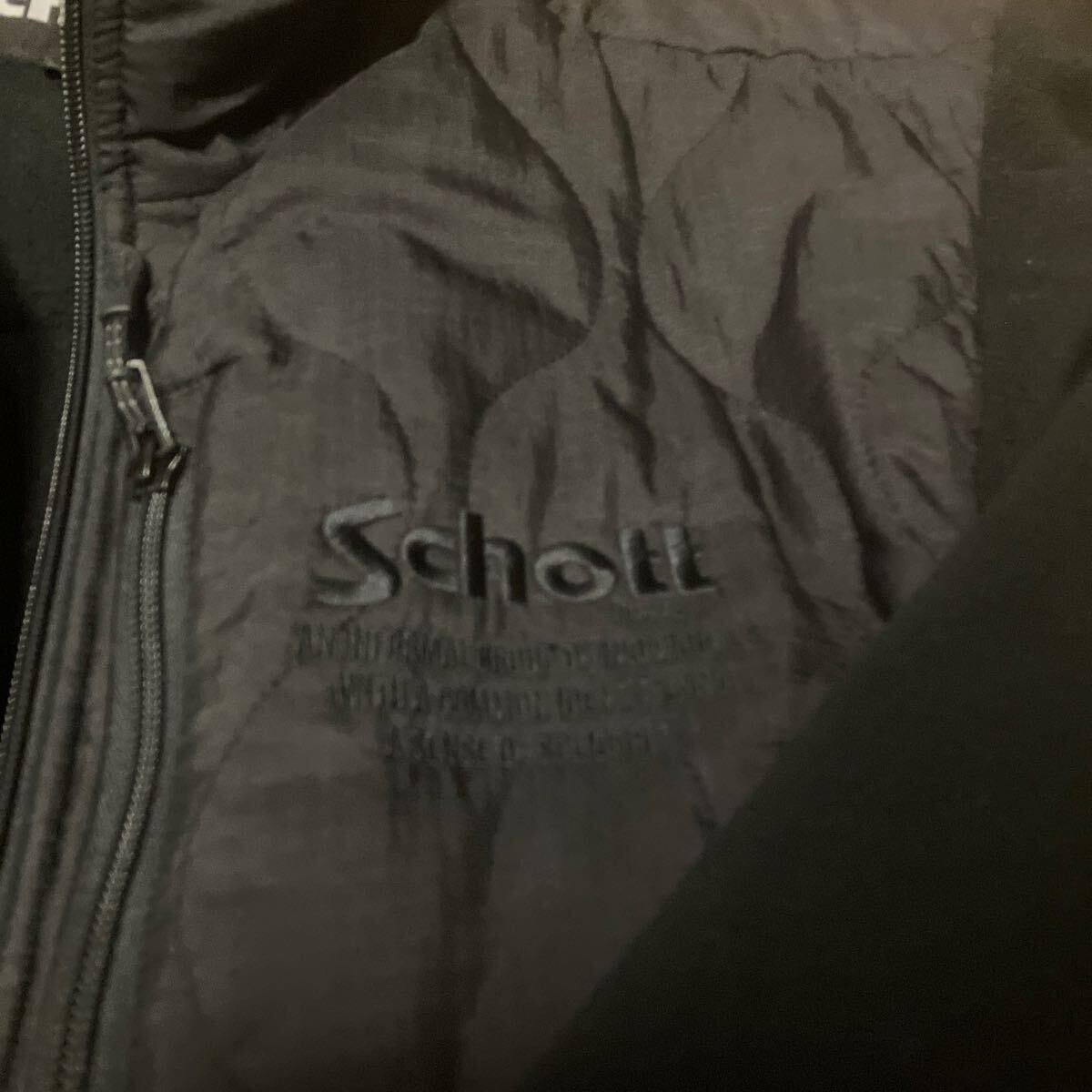 Schott ショット フリースジャケット 黒　Lサイズ 3122079 株式会社TSI 国内正規品 (240308)_画像2