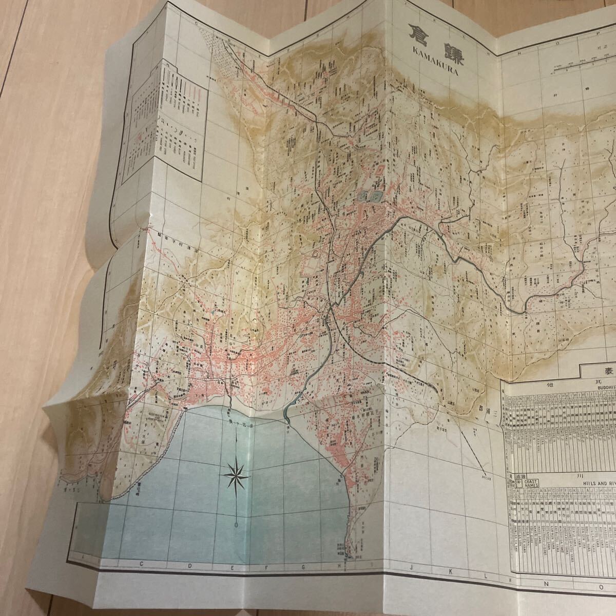 復刻古地図 鎌倉 昭和2年1927年 10000分の1 人文社 鎌倉同人社 (240313)_画像2