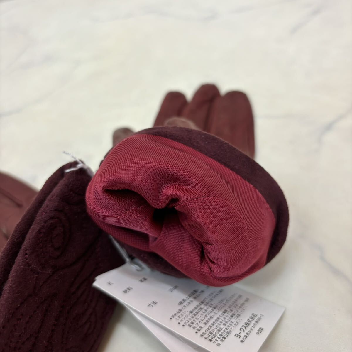  tag equipped Givenchy sheep leather glove leather gloves wine red lady's original leather 20. bordeaux 