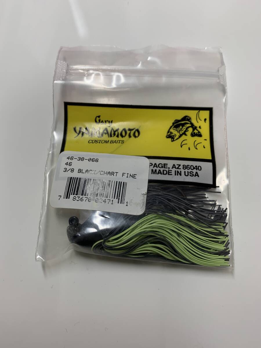 ゲーリーヤマモト Gary YAMAMOTO ラバージグ ファイン スカート 3/8oz アーキーヘッド 河辺裕和 青木大介 ブラック チャート_画像1