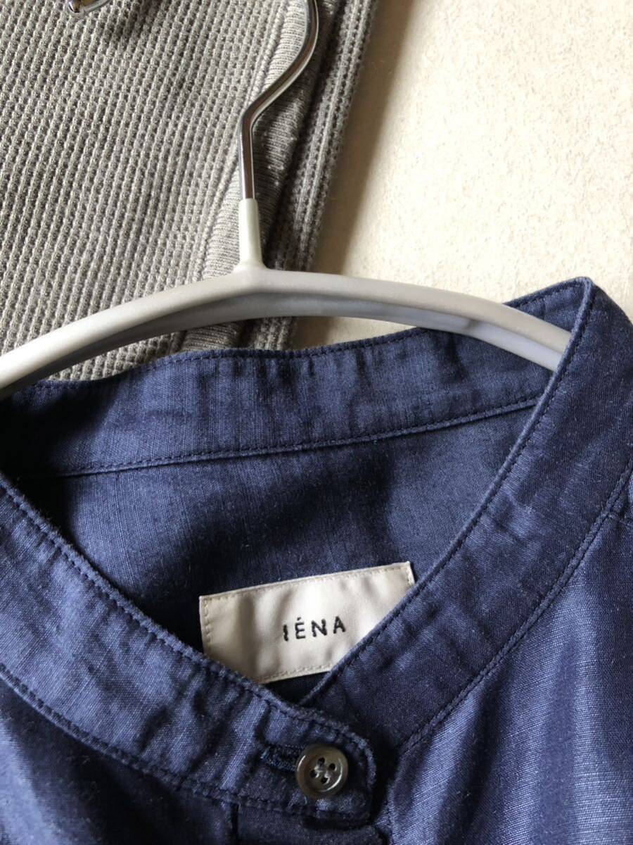 イエナ IENA 大人可愛いゆったりオーバーサイズ上質ラミーリネンバンドカラーシャツ♪の画像7