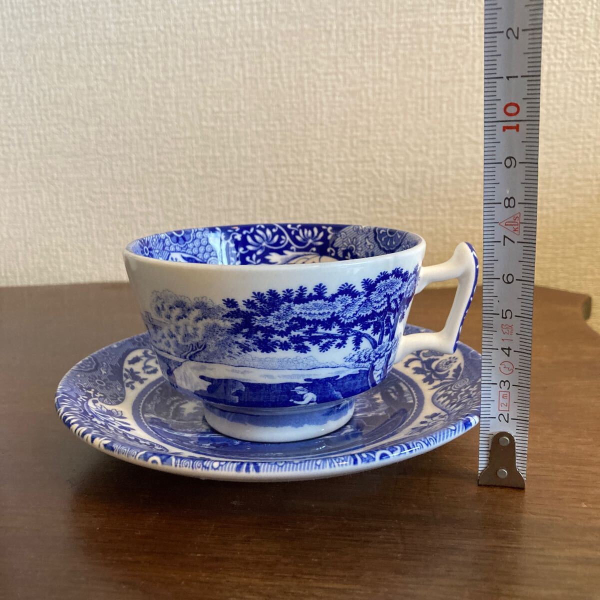 Spode スポード ブルーイタリアン カップ＆ソーサー USED 美品 イギリス製の画像9