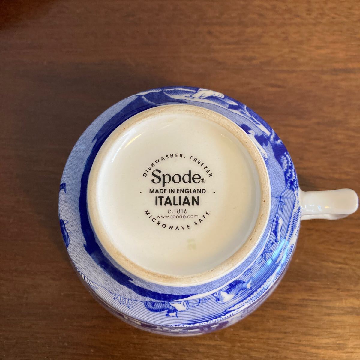 Spode スポード ブルーイタリアン カップ＆ソーサー USED 美品 イギリス製の画像3