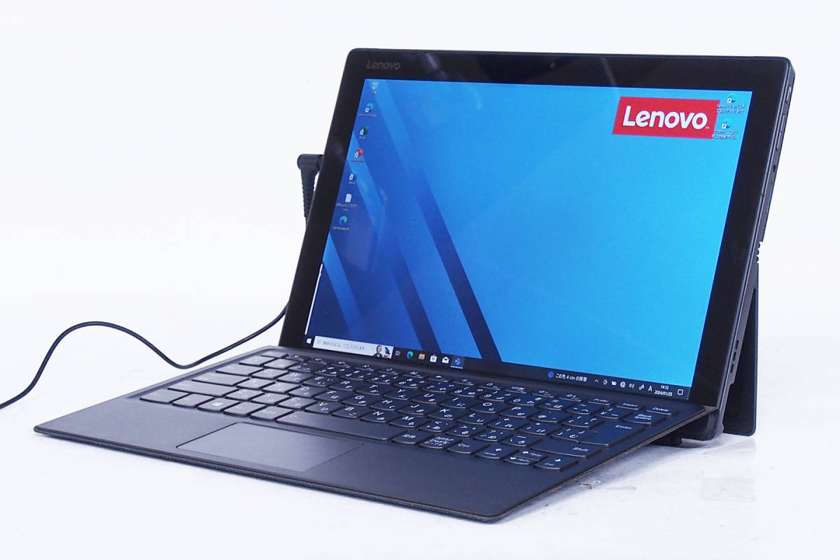 【1円～】Office2021搭載 タブレットPC Lenovo IdeaPad Miix 520 i5-8250U RAM8G SSD256G 12.2インチWUXGA カメラ 指紋認証 Win10Pro_画像1