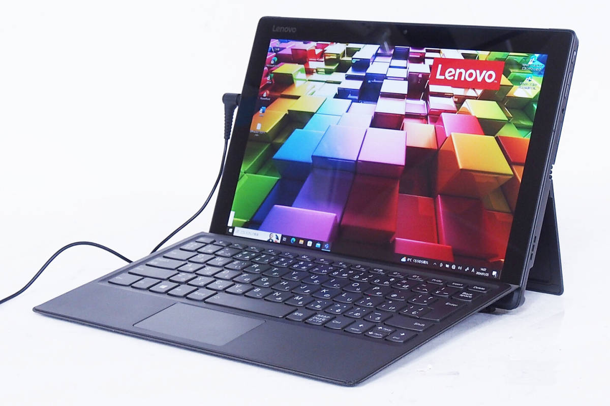 【1円～】Office2021搭載 タブレットPC Lenovo IdeaPad Miix 520 i5-8250U RAM8G SSD256G 12.2インチWUXGA カメラ 指紋認証 Win10Pro_画像1