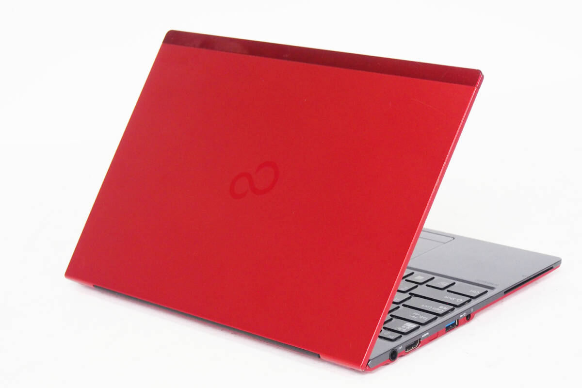 【即配】極軽極薄 静脈認証 13.3インチFHD搭載 LIFEBOOK FUTRO MU937 Red Celeron 3865U RAM8GB SSD128GB カメラ Win10Pro_画像1