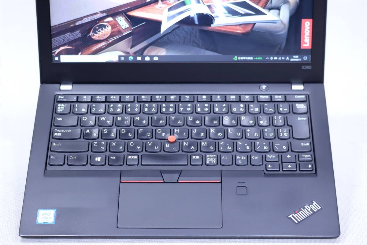 【1円～】Corei7モデル！大容量SSD搭載！12.5型FHD液晶コンパクトPC！ThinkPad X280 i7-8550U RAM16GB SSD512GB 12.5FHD Win10　顔認証_画像2