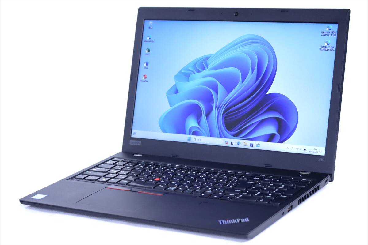 【1円～】Windows11 Office2021搭載！即戦力スタンダードPC！Lenovo ThinkPad L580 i5-8250U RAM8G SSD256G 15.6TFT ACアダプタ付属_画像1