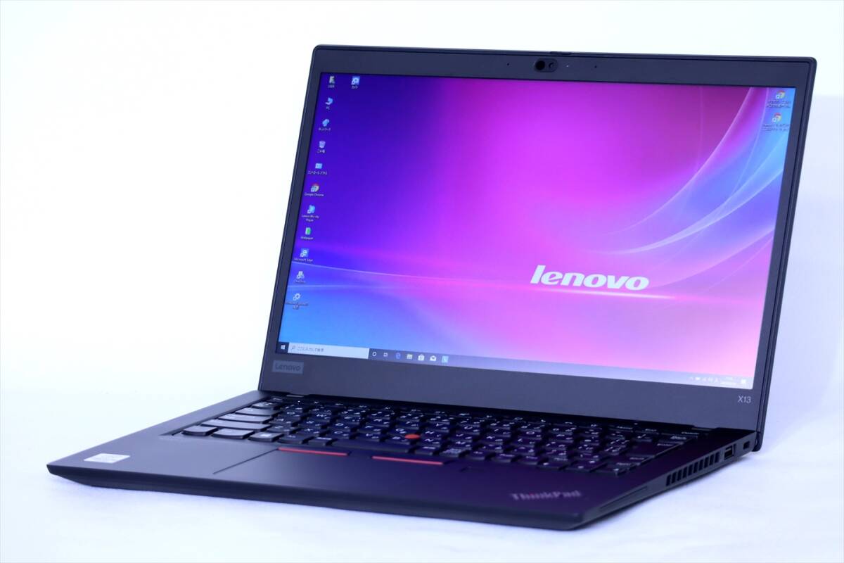 【1円～】2020年モデル！第10世代Corei5搭載！13.3型FHD液晶快速PC！ThinkPad X13 i5-10310U 8G SSD256G Win10リカバリ バッテリー良好_画像1