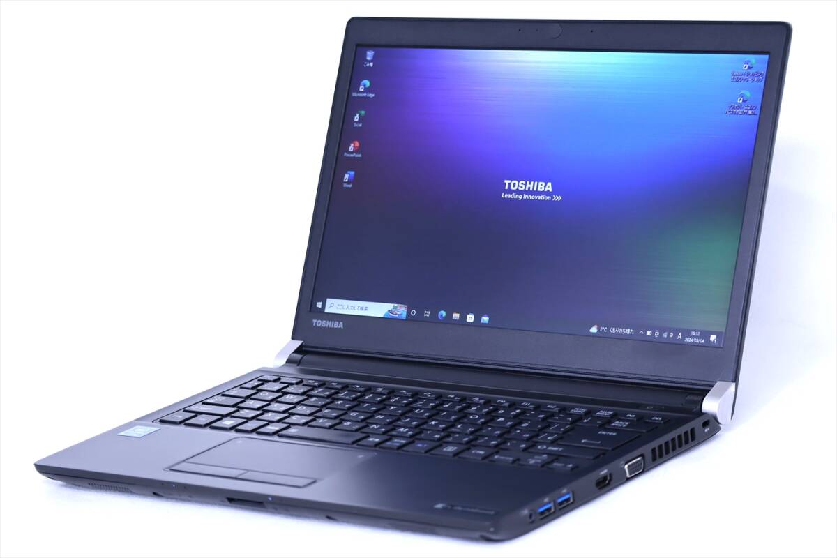 【1円～】コスパ最強！バッテリー良好！Office2021搭載即戦力PC！dynabook R73/J Celeron 3865U RAM8GB SSD128GB M.2 13.3TFT Win10_画像1