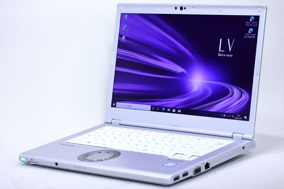 【1円～】バッテリー良好！14型FHD液晶搭載超軽量PC！Let's note CF-LV8 i5-8365U RAM8G SSD256G Win10リカバリ 顔認証 ACアダプタ付属_画像1