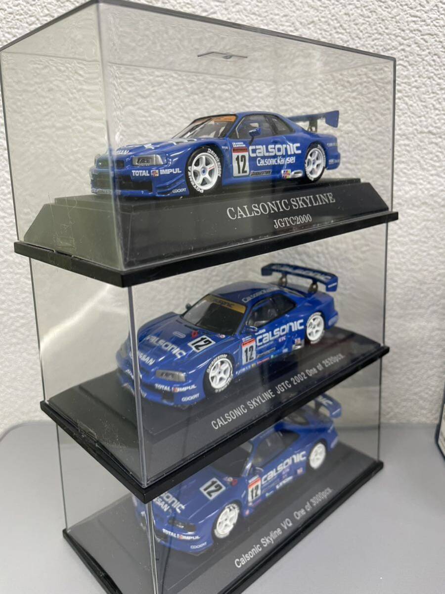 1/43 EBBRO Calsonic Skyline R34 5 pcs + Tamiya R33 1 pcs total 6 pcs. set 