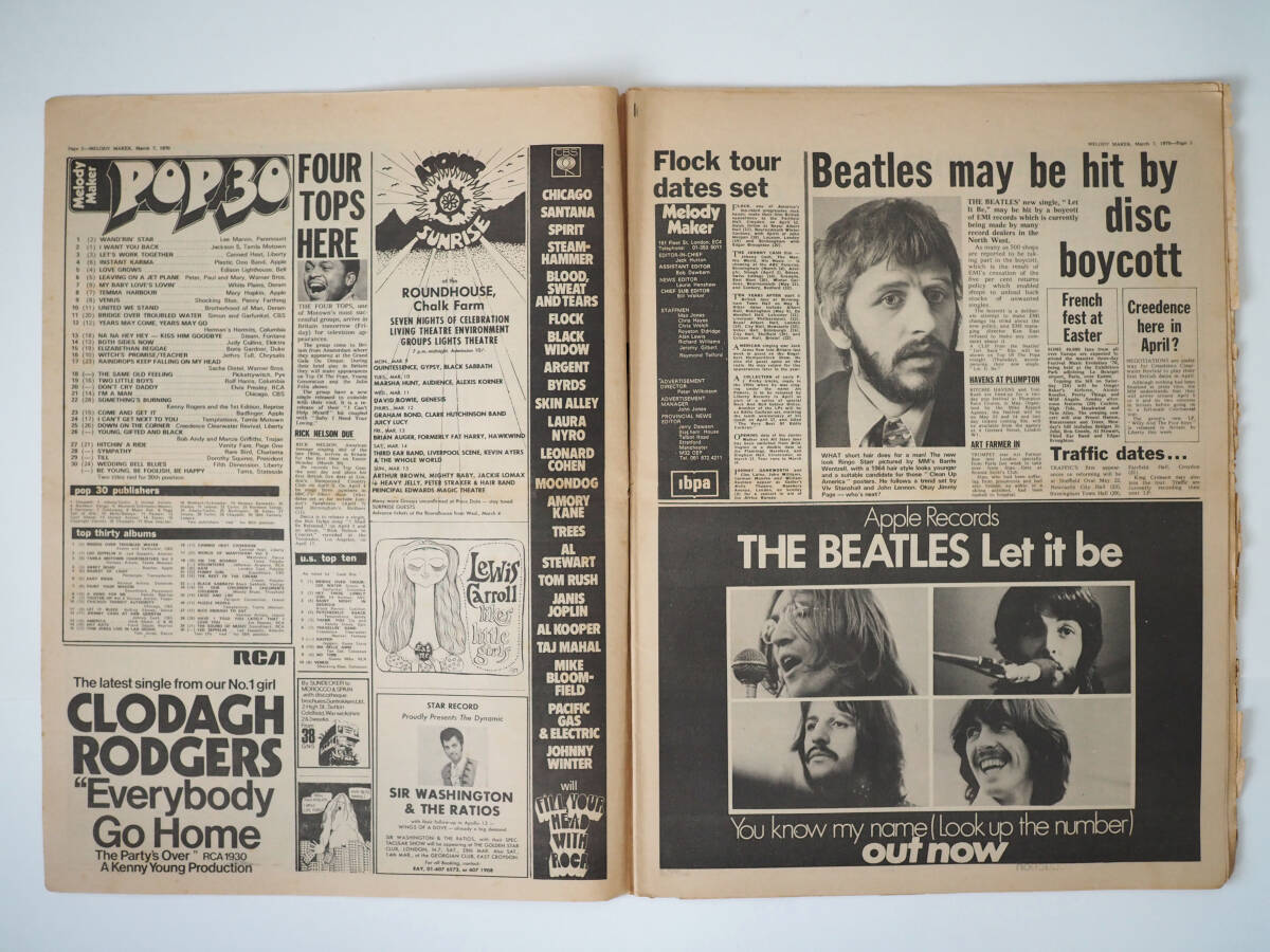 ★イギリス音楽誌【Melody Maker】1970年3月7日号★Cream/隠れたMay Britzの広告/Toe Fat/Juicy Lucy/Beatles/Piblokto/SME/Tony Oxley/_画像5