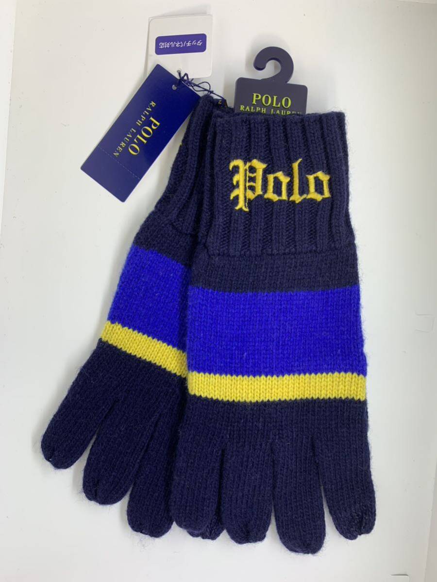 ポロラルフローレン　 POLO RALPH LAUREN メンズ手袋 グローブ タッチパネル対応 新品未使用品_画像1