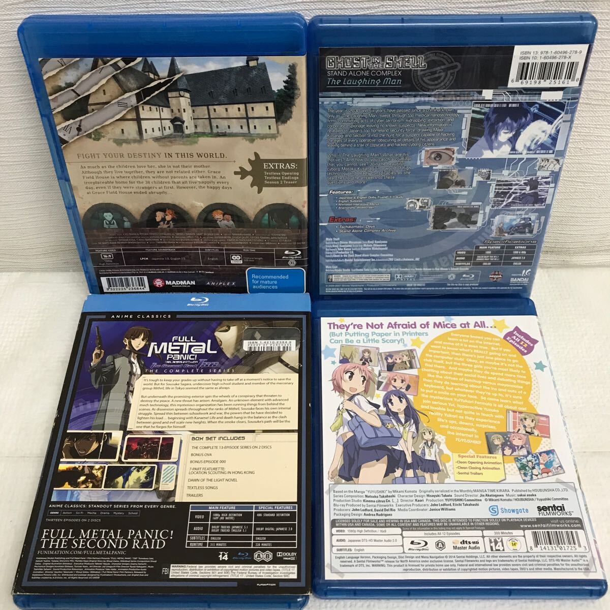 I0320D5 未開封有り まとめ★アニメ Blu-ray 輸入版 18巻セット 海外版 銀魂 ファイナルファンタジー 約束のネバーランド 屍鬼 攻殻機動隊_画像6