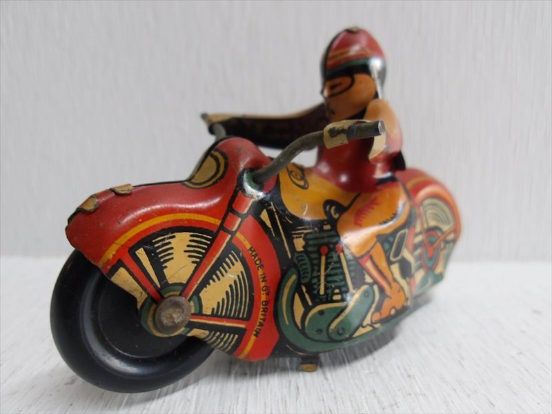 グレートブリテン製 ミニサイズ バイク ブリキ 昭和レトロ 当時物 ビンテージ オートバイ 雑貨