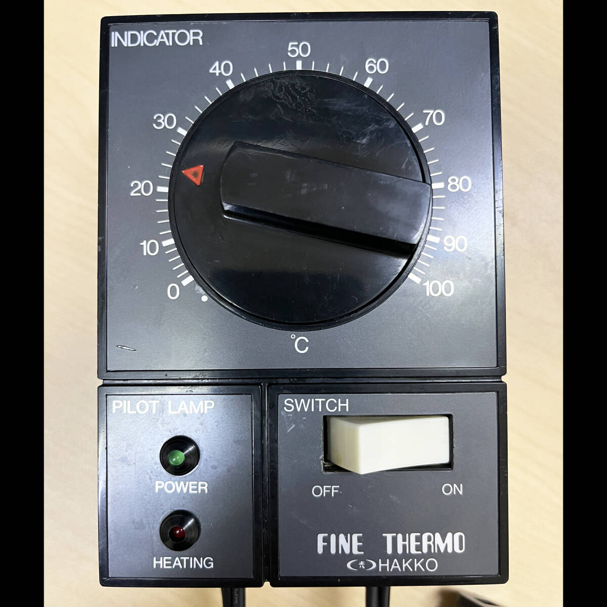 八光 ファインサーモ F-3型 FFC-1100 ヒーター専用アナログ温度コントローラー HAKKO FINE THERMO 温度管理器具 取付金具付 の画像2