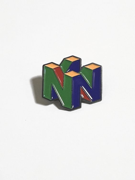 NINTENDO64 ロゴマーク ピンバッジ （ピンズ ニンテンドー64 テレビゲーム）の画像1