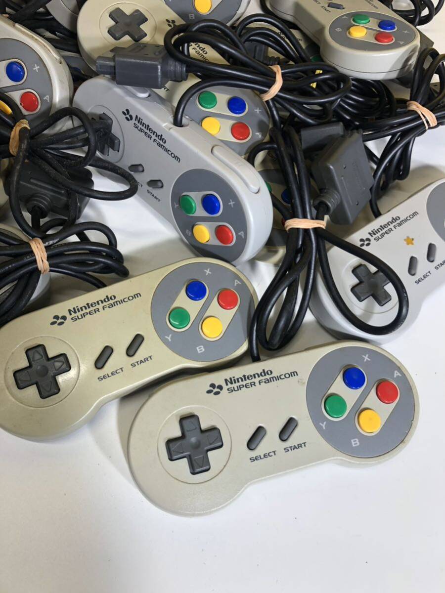 【現状品】中古品　任天堂　コントローラー １６本セット ニンテンドースーパーファミコン本体 ２台　動作未確認　ジャンク品_画像3