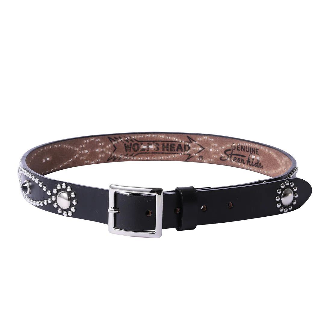 RAMIDUS WOLF'S HEAD BELT 29mm 中古 ラミダス ウルフズヘッド レザー ベルト 34inch_画像1